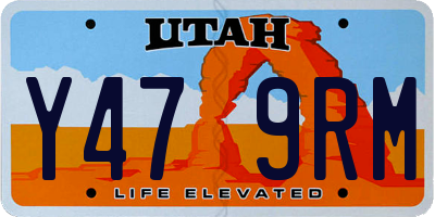 UT license plate Y479RM