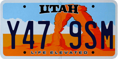 UT license plate Y479SM