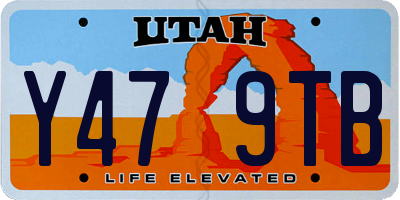 UT license plate Y479TB