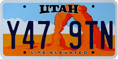 UT license plate Y479TN