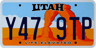 UT license plate Y479TP