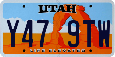 UT license plate Y479TW