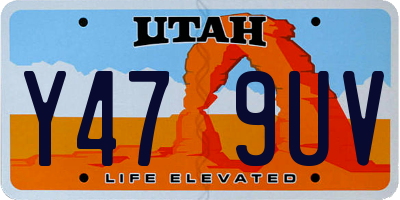 UT license plate Y479UV