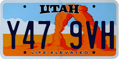 UT license plate Y479VH