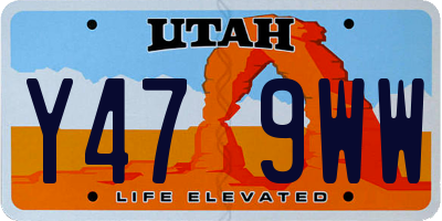 UT license plate Y479WW