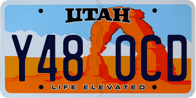 UT license plate Y480CD