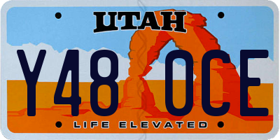 UT license plate Y480CE