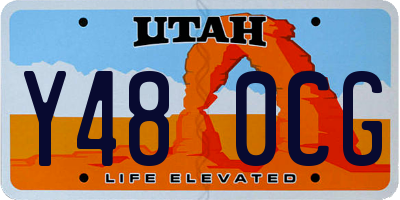UT license plate Y480CG