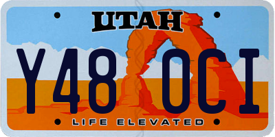 UT license plate Y480CI