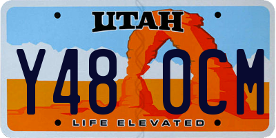 UT license plate Y480CM