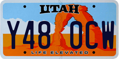 UT license plate Y480CW