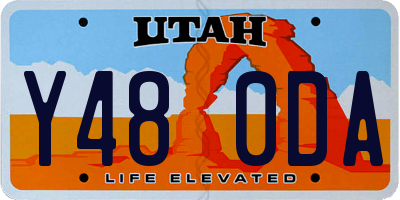 UT license plate Y480DA
