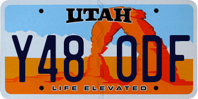 UT license plate Y480DF