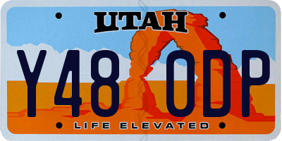 UT license plate Y480DP