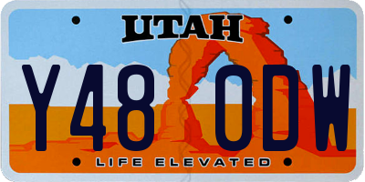 UT license plate Y480DW