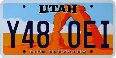 UT license plate Y480EI