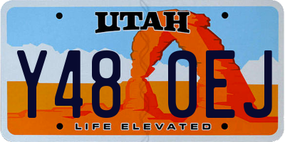 UT license plate Y480EJ