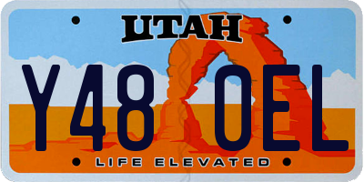 UT license plate Y480EL