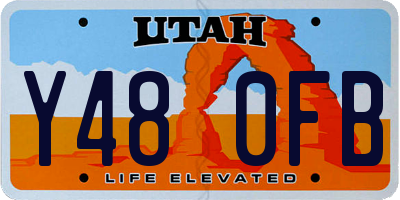 UT license plate Y480FB