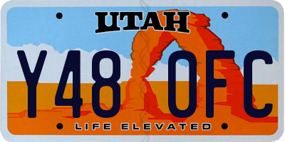 UT license plate Y480FC