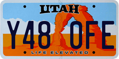 UT license plate Y480FE