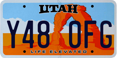 UT license plate Y480FG