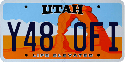 UT license plate Y480FI