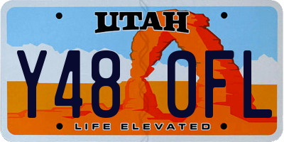 UT license plate Y480FL