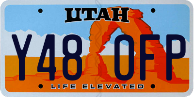 UT license plate Y480FP