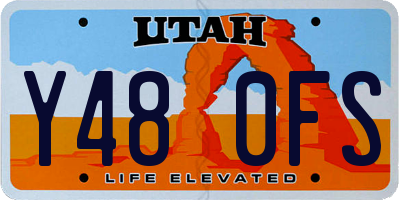 UT license plate Y480FS