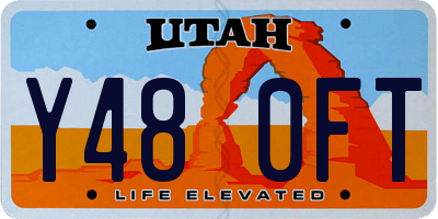 UT license plate Y480FT