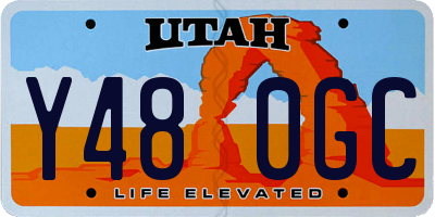 UT license plate Y480GC