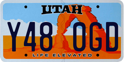 UT license plate Y480GD
