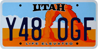 UT license plate Y480GF