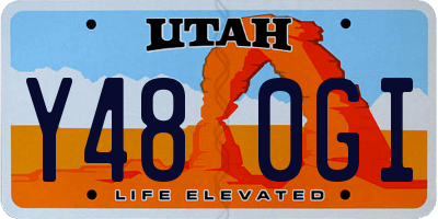 UT license plate Y480GI