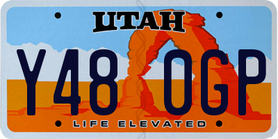UT license plate Y480GP