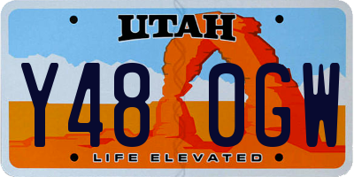 UT license plate Y480GW