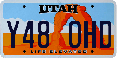 UT license plate Y480HD
