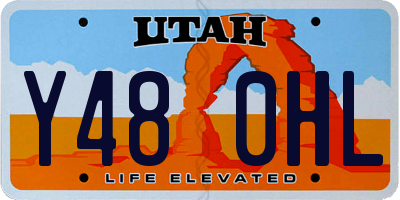 UT license plate Y480HL
