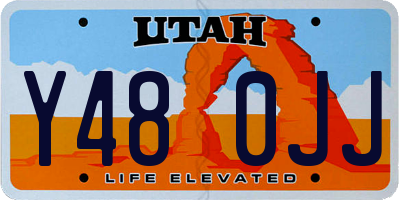 UT license plate Y480JJ
