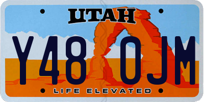 UT license plate Y480JM