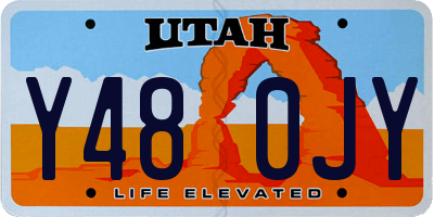 UT license plate Y480JY