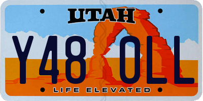UT license plate Y480LL