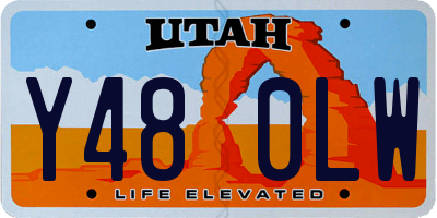 UT license plate Y480LW