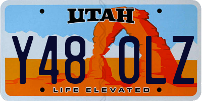 UT license plate Y480LZ