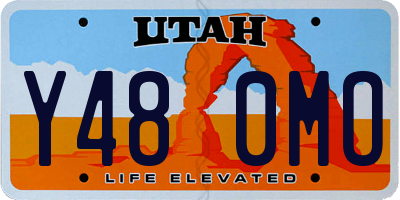 UT license plate Y480MO