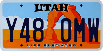 UT license plate Y480MW