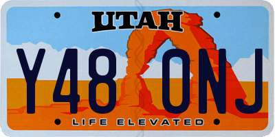 UT license plate Y480NJ