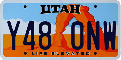 UT license plate Y480NW