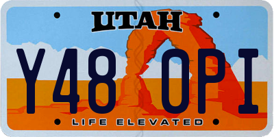 UT license plate Y480PI